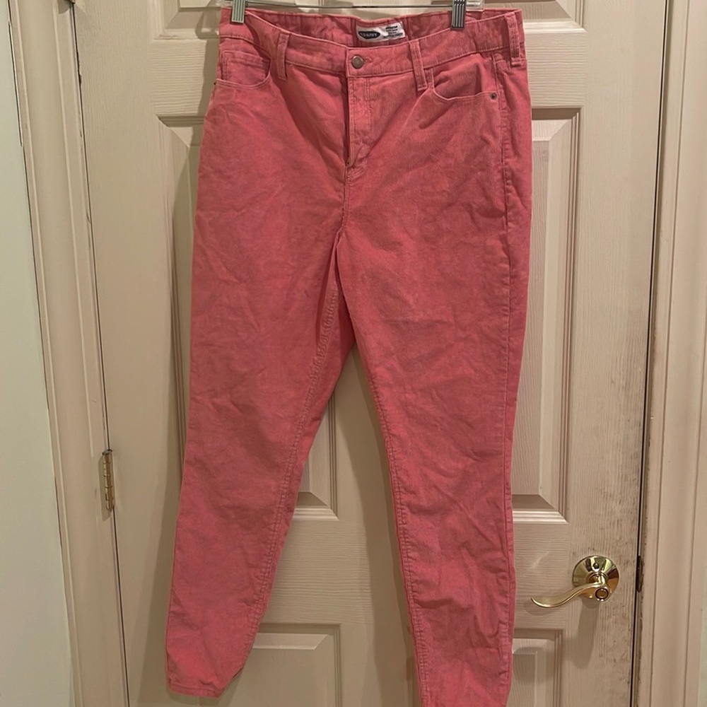 Old Navy, coral rockstar, corduroy pants